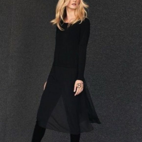 378.00 NWT EILEEN FISHER BLACK VELVET 2 PIECE DUSTER SET GORGEOUS! - Picture 2 of 8